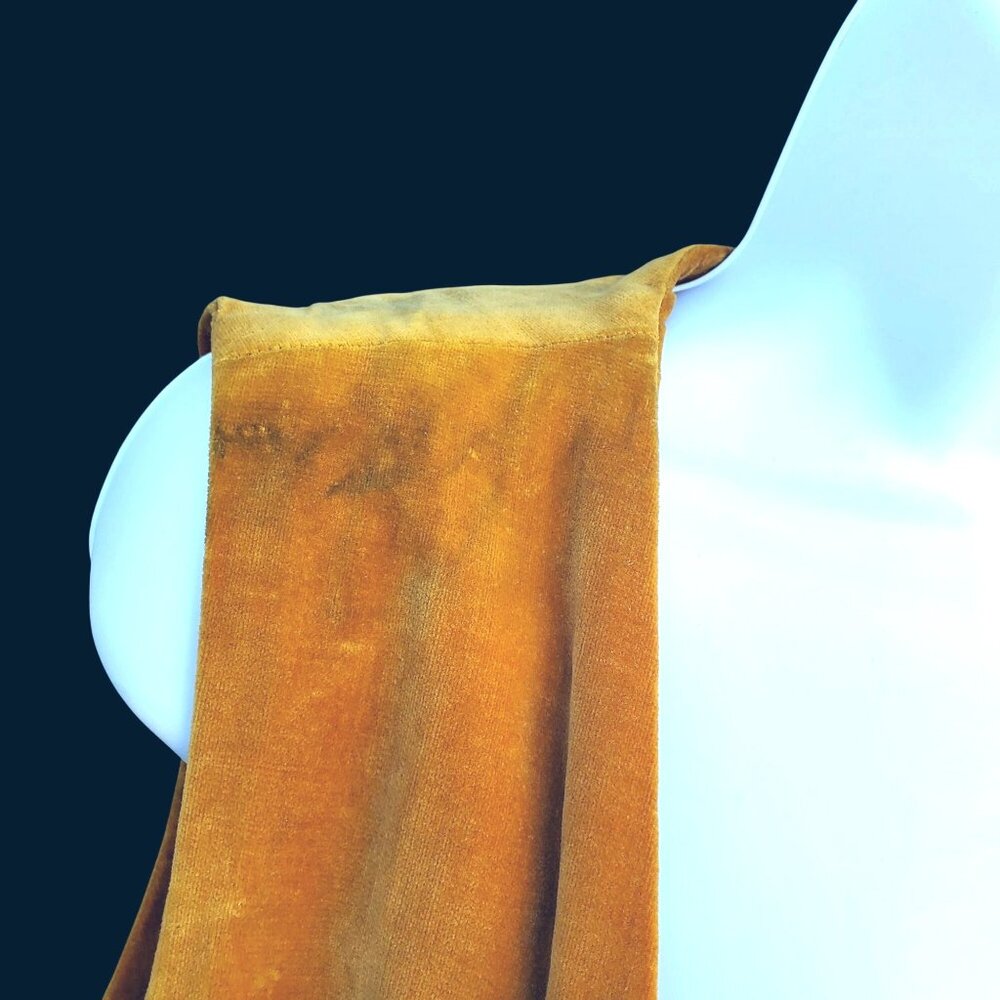 50s Pant Set Yellow Corduroy Velvet XS 21 Inch Waist - Picture 12 of 14